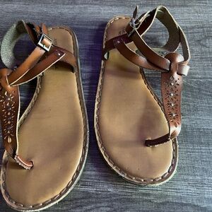 American Eagle Outfitters Brown Leather Sandals